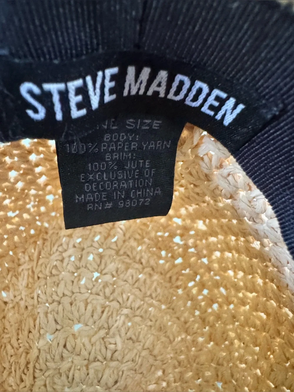 Steve Madden Straw Fedora with Orange Band